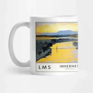 Vintage British Rail Travel Poster: Inverness, Scotland Mug